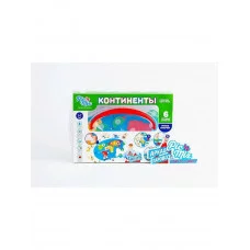 Обучающая игра пазл-липучка "Континенты" в боксе 113025