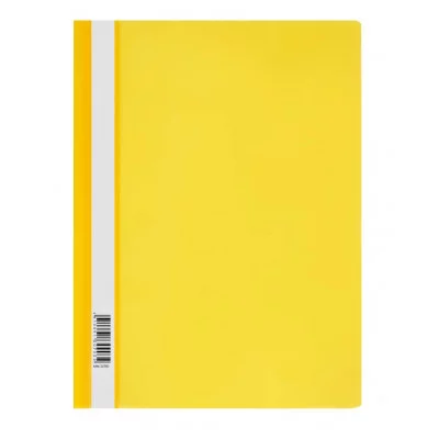 Папка-скоросшиватель пластик. СТАММ А4, 120мкм, желтая с прозр. верхом 355664