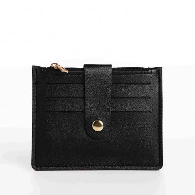 Картхолдер 11*0,5*9 см, отд на молнии, кнопке, черный 9713836