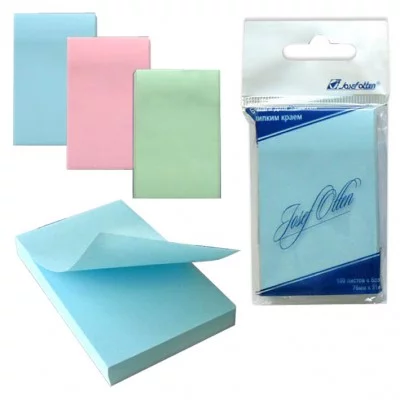 Бумага самоклеющийся для записей 76*51мм,цв.асс,100л J.Otten 2003 А04В 14737