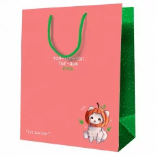 Пакет подарочный 1шт 18*23*10см MESHU "Тут был кот", ламинированный 354764