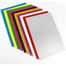 Набор пластичной замши с блёстками на самоклеящейся основе А4 10цв 10л DV-8202