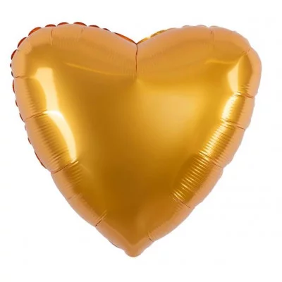 Шар (19\'\'/48 см) Сердце, Янтарь, Бохо, 1 шт. 940356