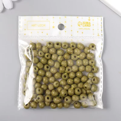 Бусины для творчества дерево "Кентукки" d-0,8 см, набор 20 гр   9463327