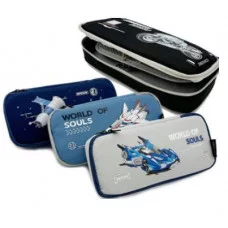 Пенал DE-954 Прямоугольный, текстиль, 1 отделение на молнии, с держателями для канцелярских мелочей, рисунок, ассорти, ПВХ SV-17995 330996