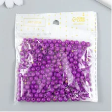 Бусины пластик "Пурпурные" глянец набор 25 гр d=0,6 см   9424534