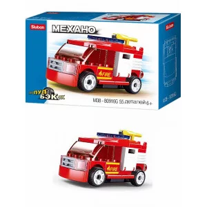 Конструктор пластиковый Sluban PowerBricks. Пожарная машина (55 дет.) (Арт. M38-B0916G)