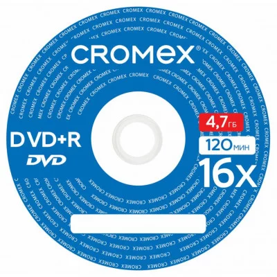 Диск DVD+R (плюс) CROMEX, 4,7 Gb, 16x  1 шт