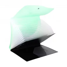 Папка-картотека Alingar, A4, 330х250 мм, на пуговице, пластик, 600 мкм, 13 отделений, папка-планшет, мятный клапан AL12822