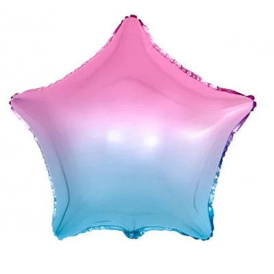 Шар (18\'\'/46 см) Звезда, Сиреневый, Градиент, 1 шт. 180175