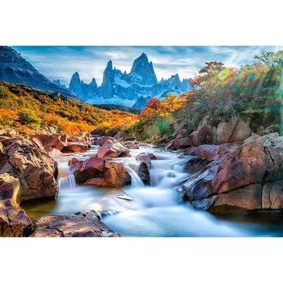Алмаз мозаика (клас.) 30х40 см, с подр., с полн. заполн. (30цв) Река у горы Фицрой (Арт. НД-0393)