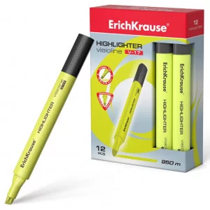 Текстмаркер ErichKrause Visioline V-17 Neon цвет чернил желтый 56700
