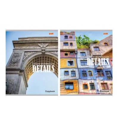 Тетрадь КЛЕТКА 36л. АРХИТЕКТУРА В ДЕТАЛЯХ (36-0395) (обл.- мелов. картон, второй блок) 36-0395