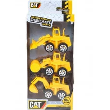 Модель пластик СТРОИТЕЛЬНАЯ ТЕХНИКА cat 3 шт 11 см, подвиж. Технопарк 378943