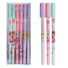 Ручка гелевая СТИРАЕМЫЕ ЧЕРНИЛА стержень синий 0,38мм Куколка 7311855