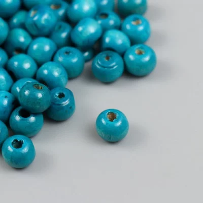 Бусины для творчества дерево "Голубые" d=0,8 см набор 20 гр   9888419