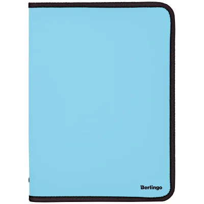 Папка на молнии Berlingo "Instinct" А4, 500мкм, аквамарин BERLINGO_ 281909