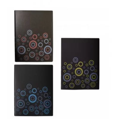 Папка с 20 вкладышами, Alingar А4, 236х310х12мм, 500 мкм, пластик, вкладыши 30 мкм, карман для визитки, черный матовый ALBC272