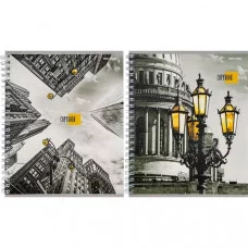 Тетрадь 80л клетка/гребень мелов "Архитектура в черно-белом" 60г/м2 ПРОФ-ПРЕСС 80-8420 223876