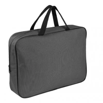 Папка на молнии А4 СЕРАЯ (П-1518) с ручками, внут.карман, 350х265x45мм П-1518