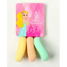 Резинка для волос "Махрушка спорт" (набор 3 шт) нежность вязка 4см 10679892