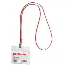 Бейдж горизонтальный 1 шт ErichKrause размер вставки 95х58 мм, прозрачный 62073 Разбор62073