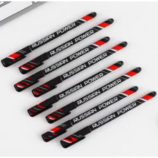 Ручка пластик с колпачком шариковая, синяя паста "Russian Power" 0.7 мм