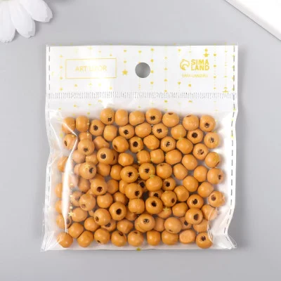 Бусины для творчества дерево "Топаз" d-0,8 см, набор 20 гр   9463286