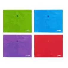 Папка с кнопкой А-5 DB-31 "Ассорти" INTELLIGENT 24*19см пластик 328483