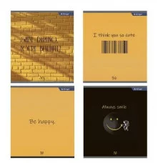 Тетрадь 36 л., А5, линия, Alingar "Positive book", скрепка, второй блок 60г/м2,  мелованный картон (стандарт) AL9905