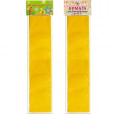 Крепированная бумага "Стандарт". Формат 50x250 см. Инд. уп. с европодвесом. Уп./гофр. Желтый (КБ002) КБ002