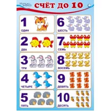 ПЛ-8534 Плакат А3. Счет до 10 / Познавательные плакаты Сфера 4607811856817