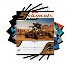 Тетрадь школьная ученическая ErichKrause 5 Elements 18 листов линейка 51422