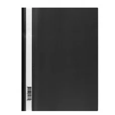 Папка-скоросшиватель пластик. СТАММ А4, 160мкм, черная с прозр. верхом 343187