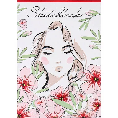 Скетчбук Девушка набросок А5, 48л, КБС (офсет) С48-4195