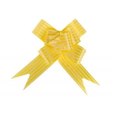 Бант-бабочка с принтом Полоски, 3 см, жёлтый БЛ-6502