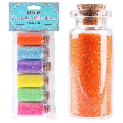 Декоративные блёстки "Неон" 6 цветов 6шт (набор) DV-11777