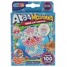 Набор д/детского тв-ва аквамозаика100 бусин МУЛЬТИ АРТ  AB-100LALA
