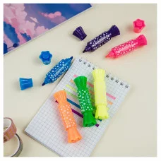 Текстовыделитель двусторонний MESHU "Candy" мини, 1 шт, цвет: ассорти - без выбора, неоновые цвета, 2/4мм 344552