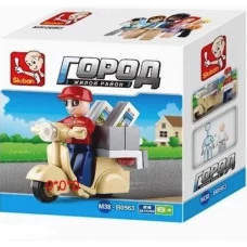 Конструктор "Город.Курьер" 28 деталей в коробке M38-B0563