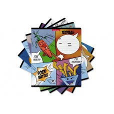 Тетрадь школьная ученическая ErichKrause® Food Battle, 24 листа, линейка MIX-PA 58266 ТЛ2508