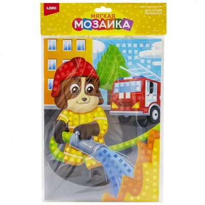 Набор для творчества Мягкая мозаика из ЭВА (большой набор) "Пожарный" Кэ-023 996-110