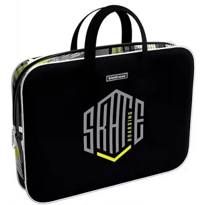 Папка текстильная на молнии ErichKrause с ручками Skateboard Zone, A4+ 60242