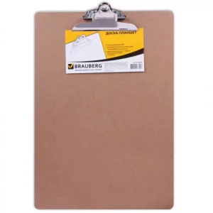 Доска-планшет BRAUBERG "Eco" с верхним прижимом бабочка А3, 32,0*46,0см, МДФ, 3мм, 232226