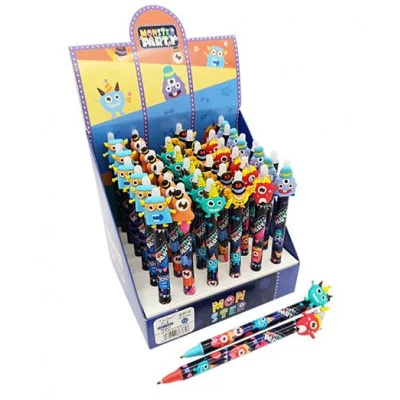 Ручка Шпион "Пиши стирай" CZ-34/1 "Монстры" (син) 0.5мм авт., цвета ассорти, в к/кор HZ-1755  327575