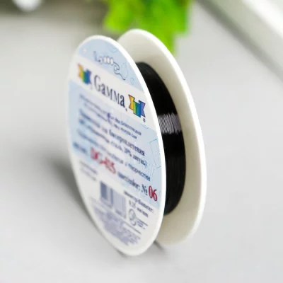 Проволока для бисера "Zlatka" 0,25 мм, 10 м ± 0.5 м №06, чёрный 9398330