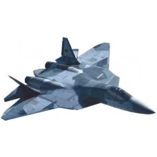 Плакат вырубной А3. Военная техника. Самолет СУ-57. Двухсторонний - группа техника 00-00018457 Ф-15655 4630112039498