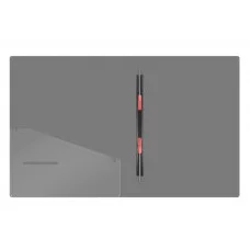 Папка с пружинным скоросшивателем Berlingo "Soft Touch" А4, 17мм, 700мкм, серая, с внутр. карманом 338204