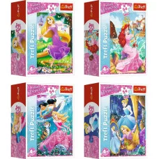Пазл "Приключения в мире принцесс" mini, 54 детали, цена за 1 коробку, 54175(19645-196