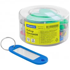 Набор брелоков для ключей OfficeSpace, 58мм, 12шт., ассорти  Спейс  268713